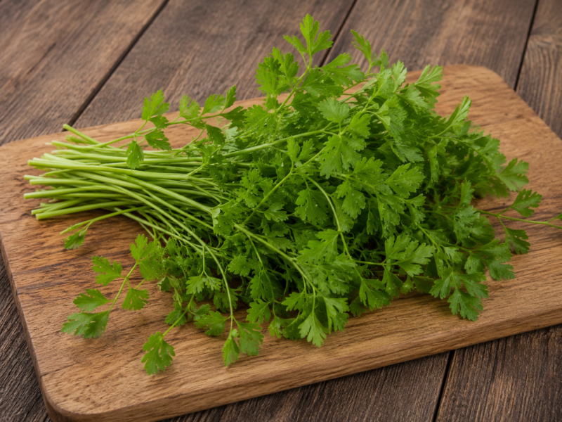 Cutting Celery Leaves