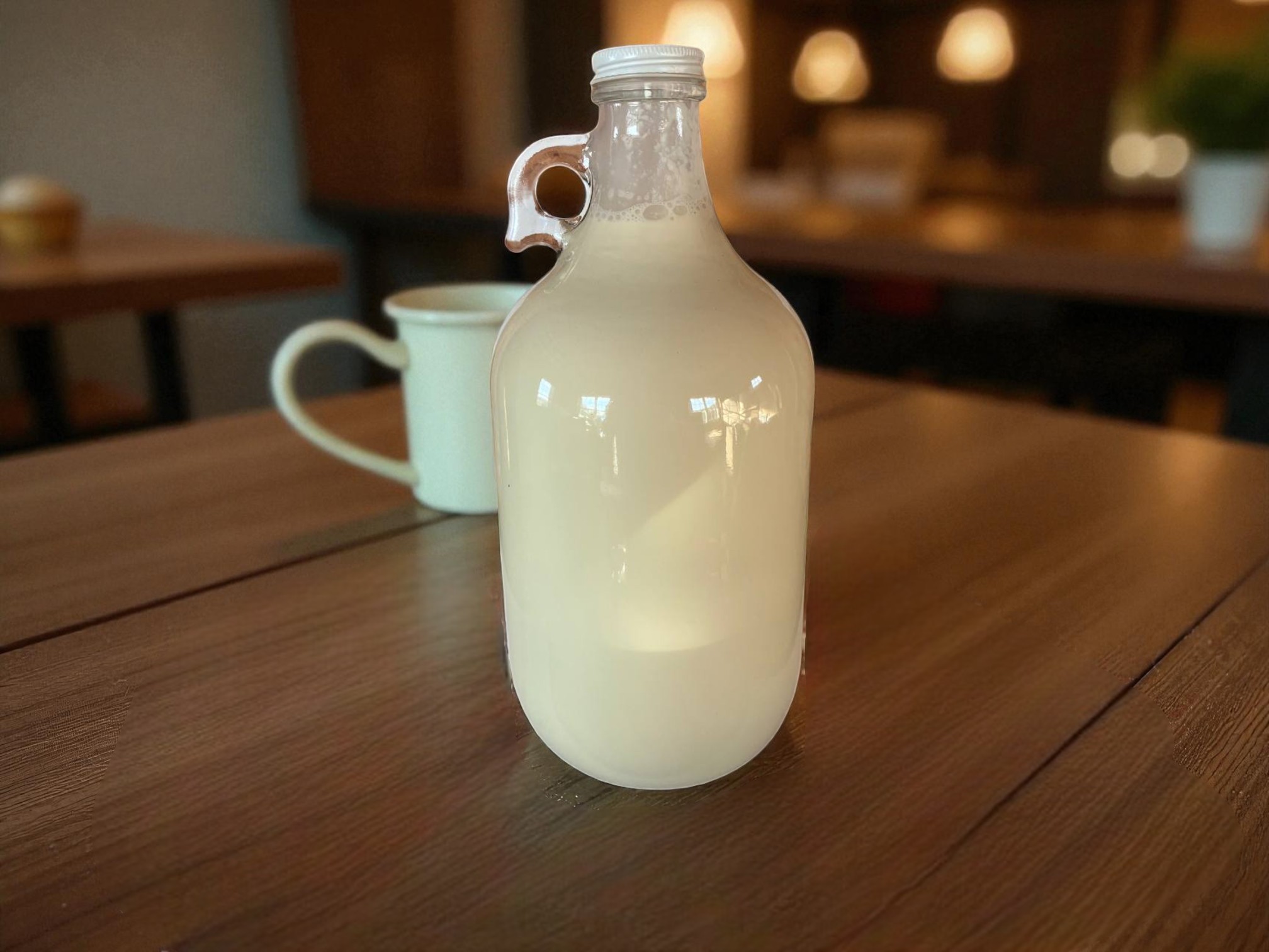 Cow Milk: half gallon in GLASS - Cedar Grove