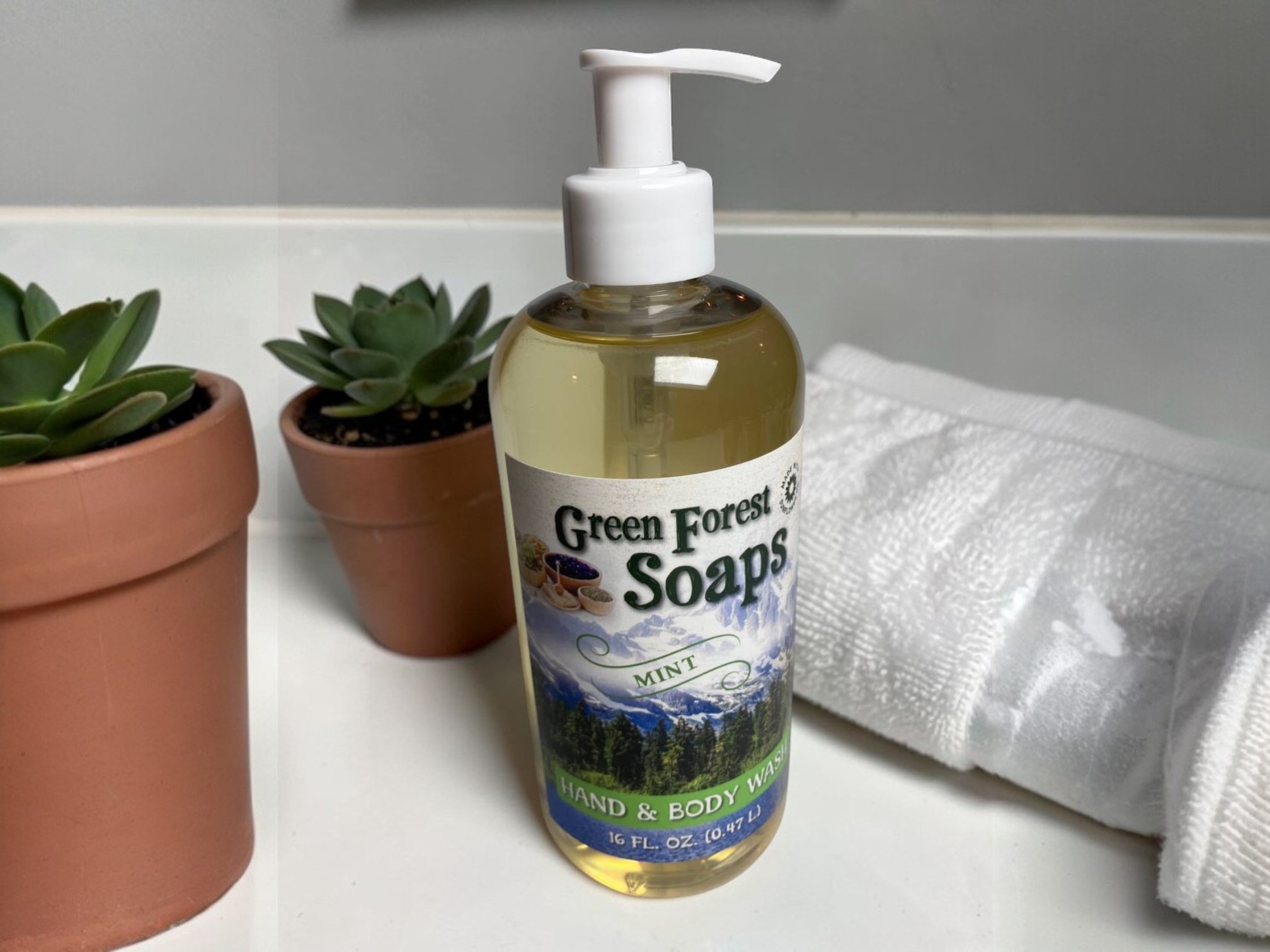 Mint Hand and Body Wash: 16oz