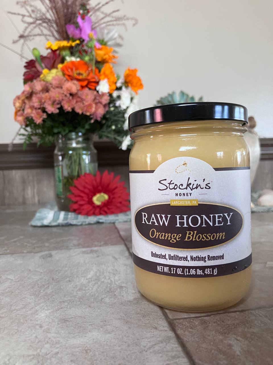 Raw Orange Blossom Honey: 17oz