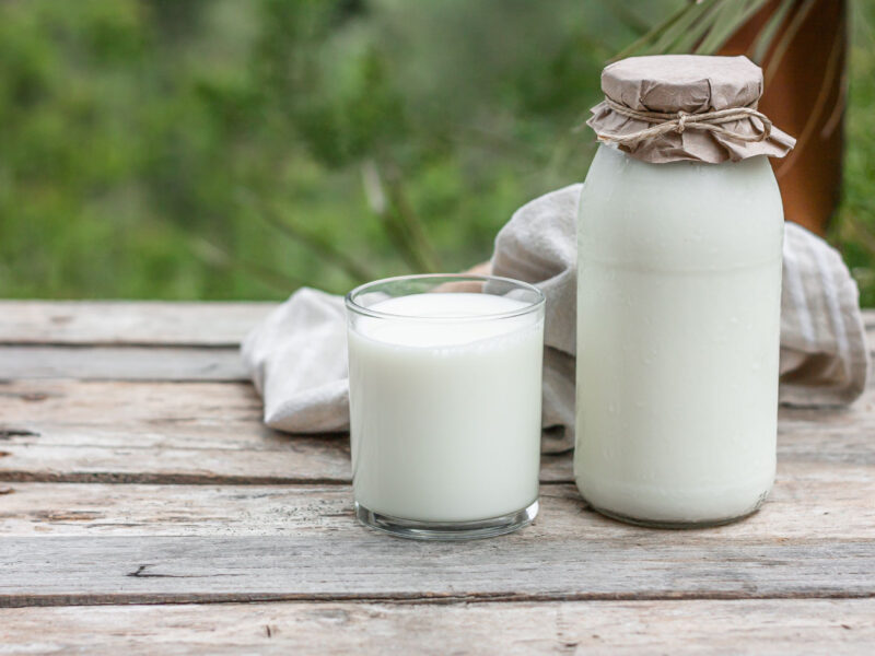 Goat Kefir: quart in glass